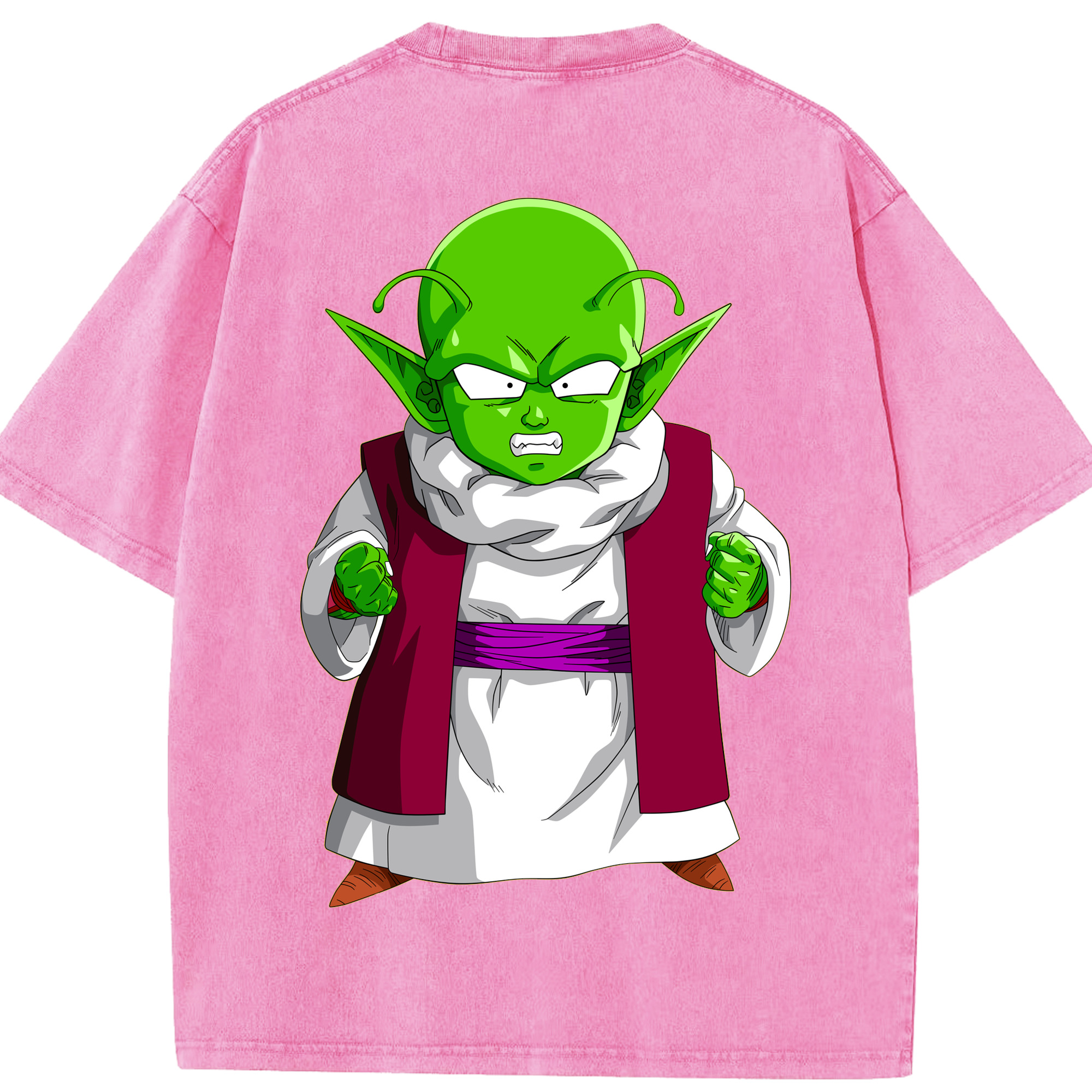 （画像用） ドラゴンボール ピッコロ DRAGON BALL Piccolo 綿100% ヴィンテージ風 半袖Tシャツ（背面プリント）